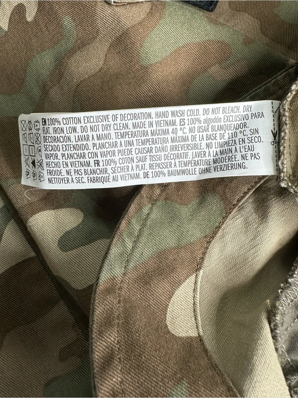 Forever 21 Green Brown Military Field Jacket Up To No Good, Dreamer. Size M - Picture 11 of 13